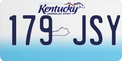 KY license plate 179JSY