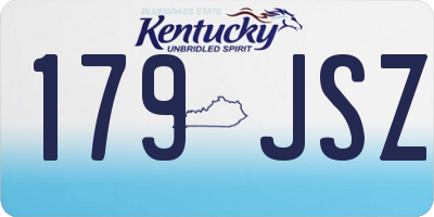 KY license plate 179JSZ