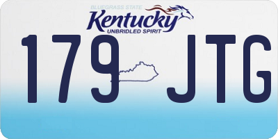 KY license plate 179JTG