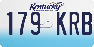 KY license plate 179KRB