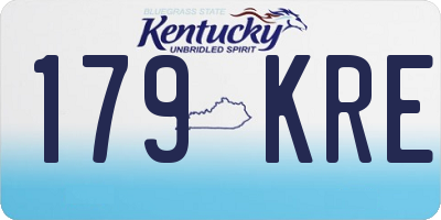KY license plate 179KRE