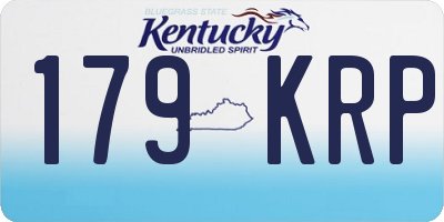 KY license plate 179KRP