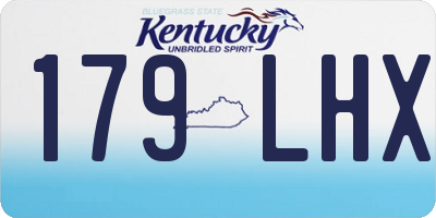KY license plate 179LHX