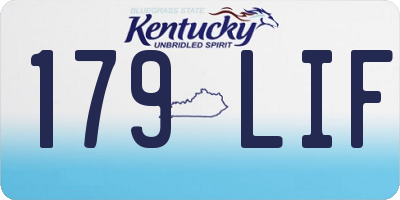 KY license plate 179LIF