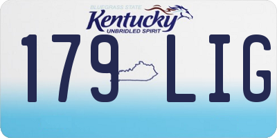 KY license plate 179LIG