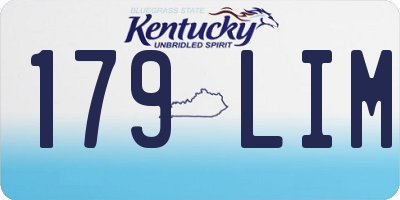 KY license plate 179LIM