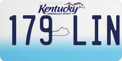 KY license plate 179LIN