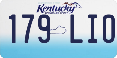 KY license plate 179LIO