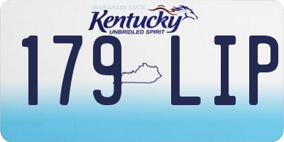 KY license plate 179LIP