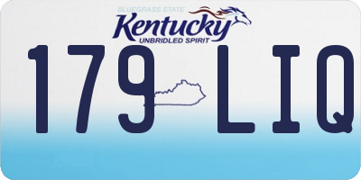 KY license plate 179LIQ
