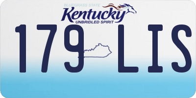 KY license plate 179LIS