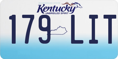 KY license plate 179LIT