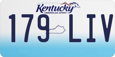 KY license plate 179LIV