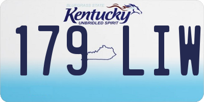 KY license plate 179LIW