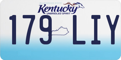 KY license plate 179LIY