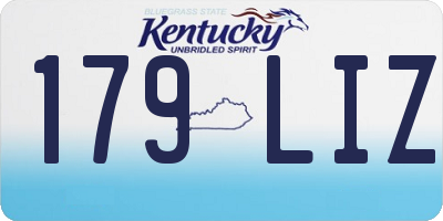 KY license plate 179LIZ