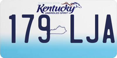 KY license plate 179LJA