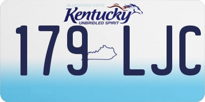 KY license plate 179LJC