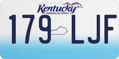 KY license plate 179LJF