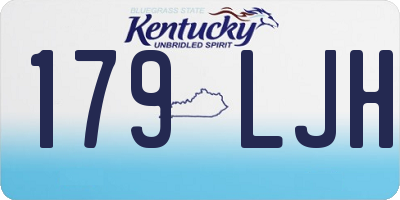 KY license plate 179LJH