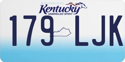 KY license plate 179LJK