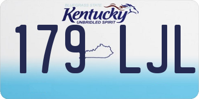 KY license plate 179LJL