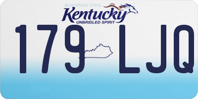 KY license plate 179LJQ