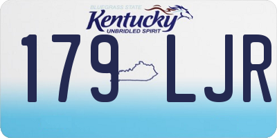 KY license plate 179LJR