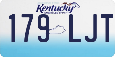 KY license plate 179LJT