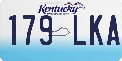 KY license plate 179LKA
