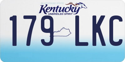 KY license plate 179LKC