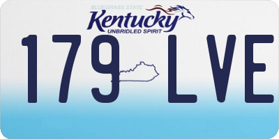 KY license plate 179LVE