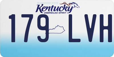 KY license plate 179LVH