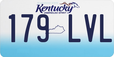 KY license plate 179LVL