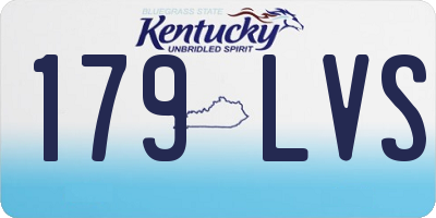 KY license plate 179LVS