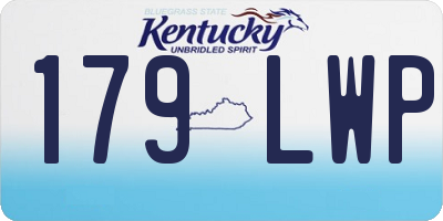 KY license plate 179LWP