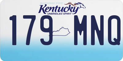 KY license plate 179MNQ