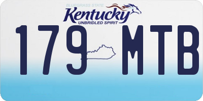 KY license plate 179MTB