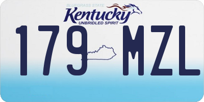 KY license plate 179MZL
