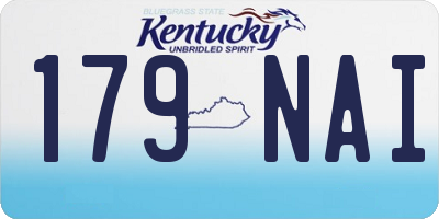 KY license plate 179NAI