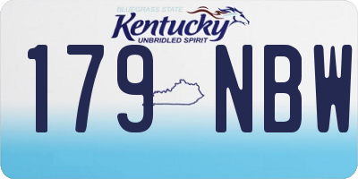 KY license plate 179NBW