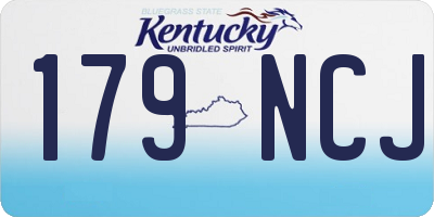 KY license plate 179NCJ