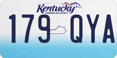 KY license plate 179QYA