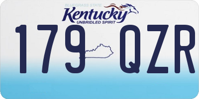 KY license plate 179QZR