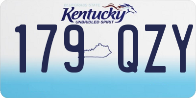 KY license plate 179QZY