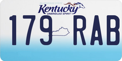 KY license plate 179RAB