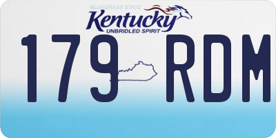 KY license plate 179RDM