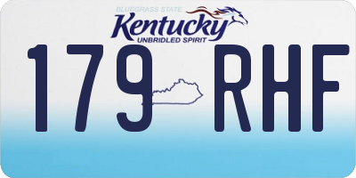 KY license plate 179RHF