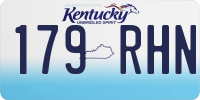 KY license plate 179RHN