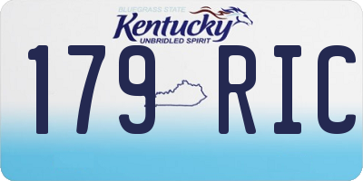 KY license plate 179RIC